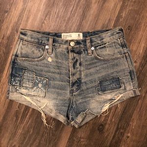Abercrombie & Fitch High Waist Patchwork Shorts